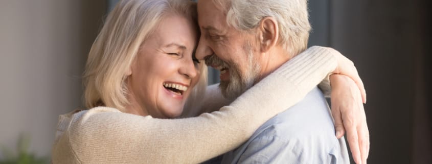 Mature couple enjoying a romantic getaway at our Bed and Breakfast in Traverse City