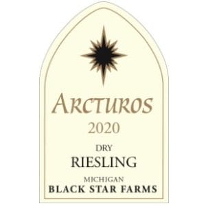 2020-Dry Star label for the Blanc de Blanc Sparkling Wine.