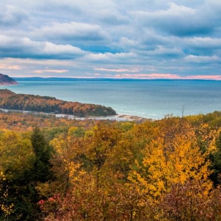 A Scenic Fall Drive to Sleeping Bear Dunes