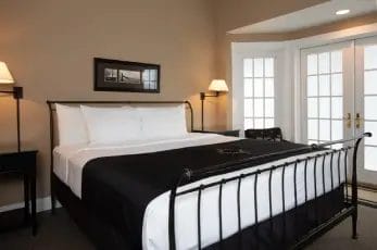 romantic winter getaway at our Bed and Breakfast in Traverse City - surrounded by snow in the winter