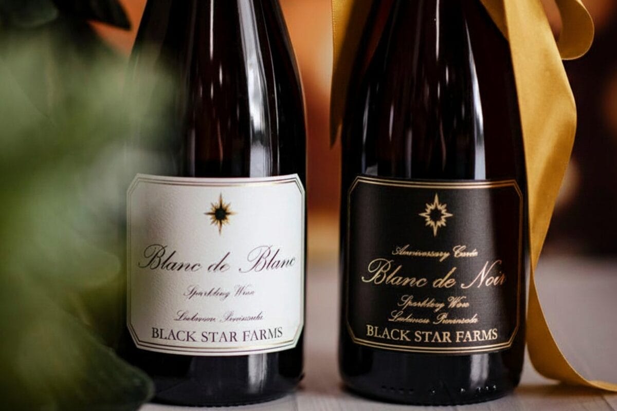 Two bottles of premium sparkling wine.